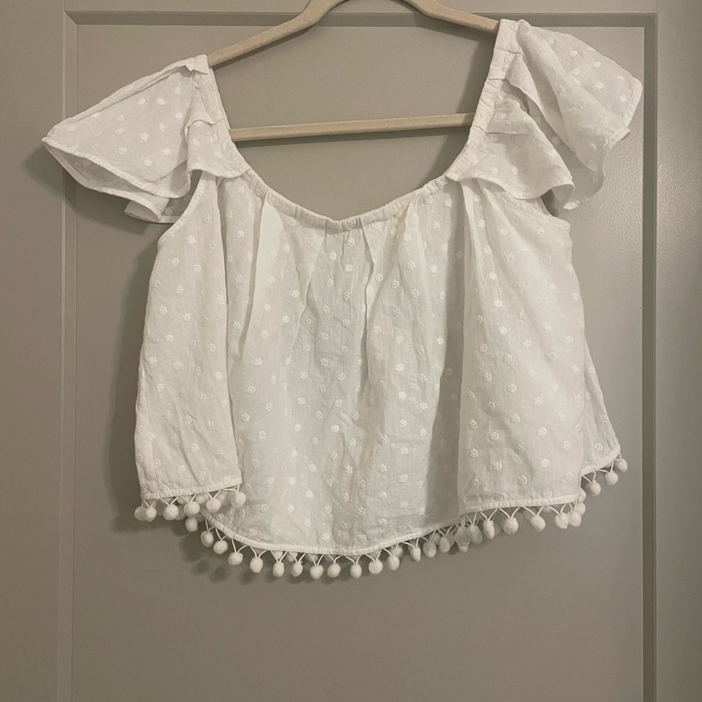 Club Monaco white cap sleeve top size M